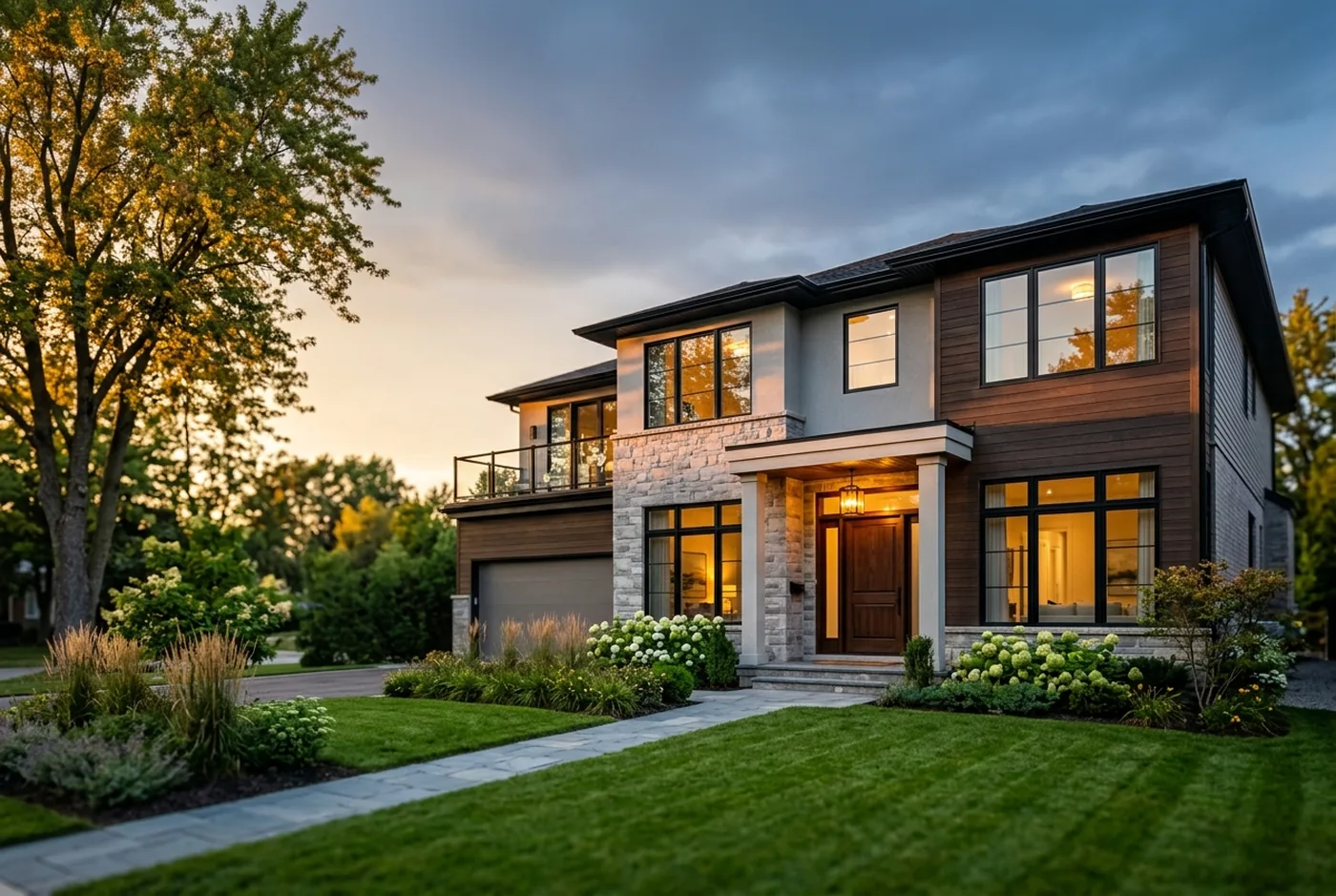 A modern American home at golden hour — the equity behind lower-cost business capital