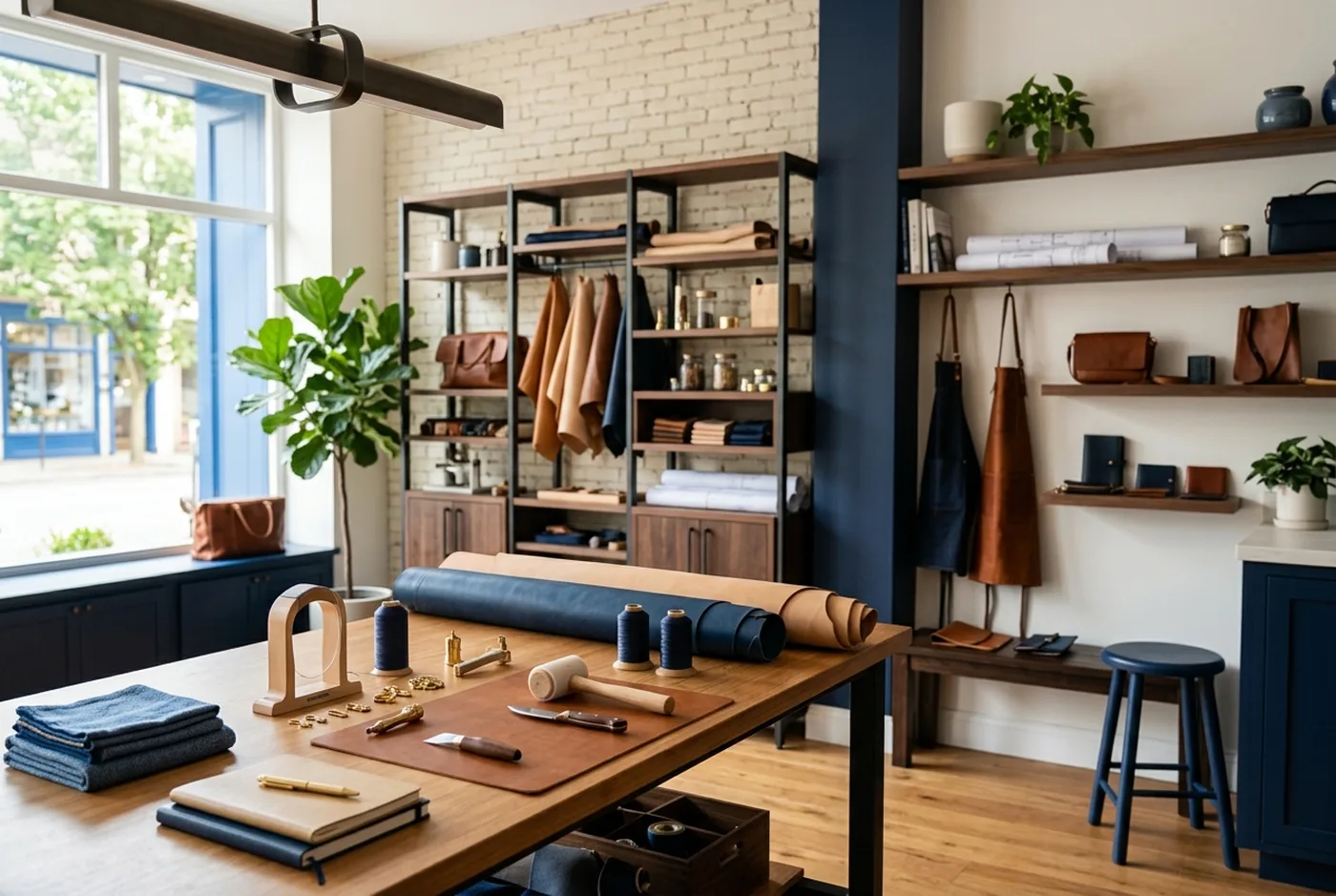 A newly renovated small-business workshop and storefront — reinvesting with a HELOC